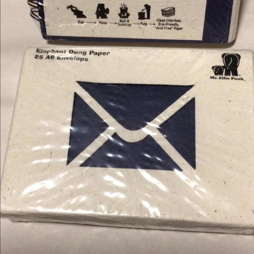 Mr. Ellie Pooh‎ Elephant Dung paper and envelopes Fair trade Gift Stationary